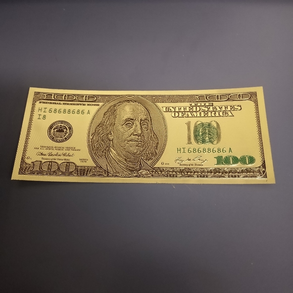 Gold foil $100 bill - Picture 1 of 2